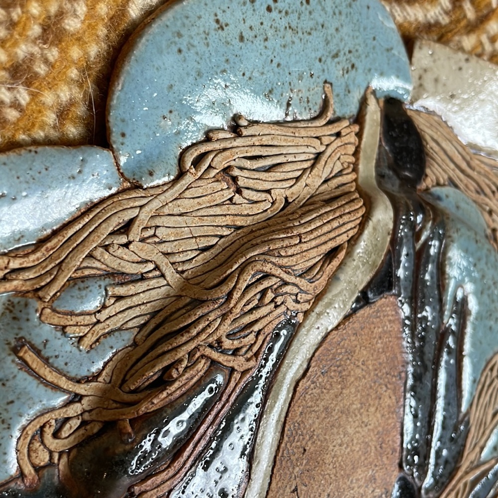 Abstract Ceramic Wall Sculpture - Picture 3 of 6
